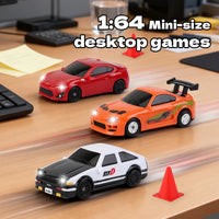 HKM-720659 1/64 Scale Mini RC Drift Car with LED Lights – 4WD Remote Control Vehicle for Indoor and Outdoor Use