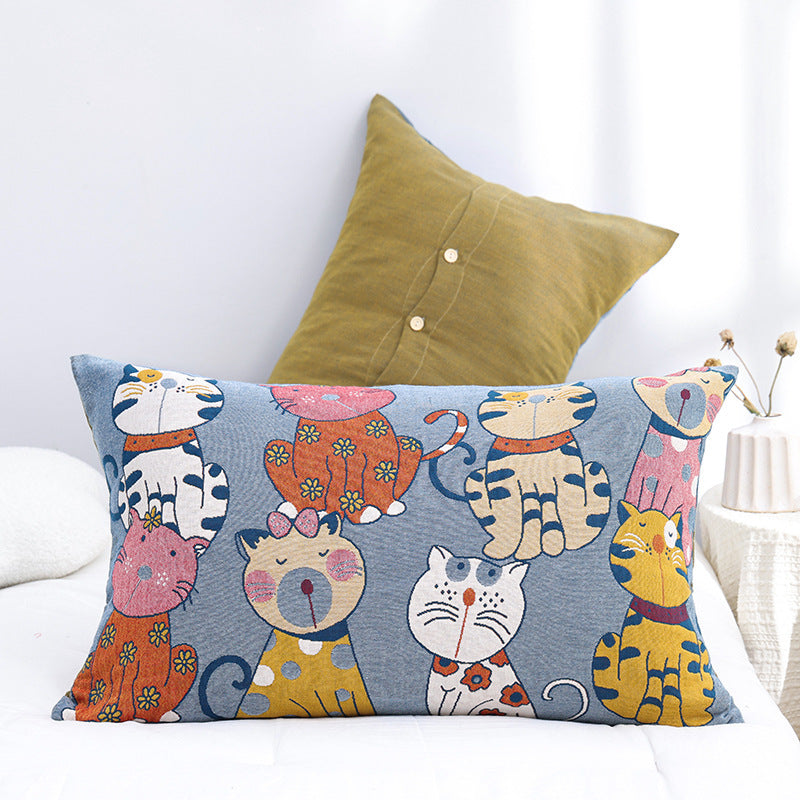 HKM-720659 Couple's Pure Cotton Washed Gauze Pillowcase - Soft, Breathable, European Style 52x78cm