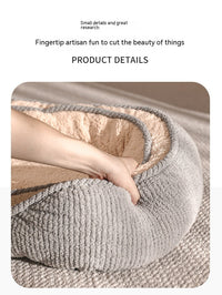 HKM-720659 Universal Dog Bed for Small and Medium-Sized Dogs - Gray Cloth Mat and Blanket