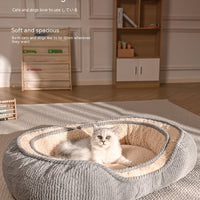 HKM-720659 Universal Dog Bed for Small and Medium-Sized Dogs - Gray Cloth Mat and Blanket