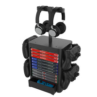 HKM-720723 Universal Game Console Storage Rack for PS5, PS4, Xbox Series, Switch - Headphone and Accessory Organizer