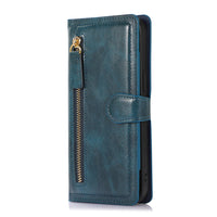 HKM-720787 Minimalist Leather Phone Case with Bracket and Card Holder for iPhone
