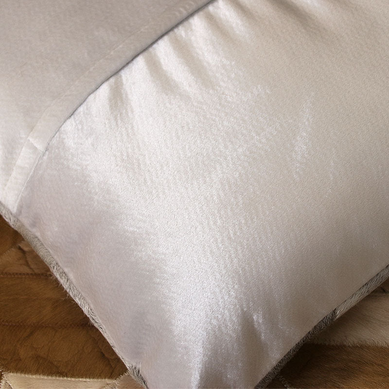 HKM-720915 Lattice Stitching Fur Pillow Cover - 45x45cm in Beige, Natural Black and White, Natural Grey, and Black Coffee