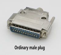 HKM-721043 DB25 Male and Female Connector, Industrial-Grade Solid Gold-Plated, 25-Pin Plug/Sockets with Metal Shell