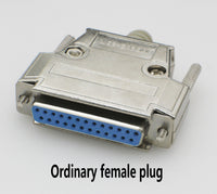 HKM-721043 DB25 Male and Female Connector, Industrial-Grade Solid Gold-Plated, 25-Pin Plug/Sockets with Metal Shell