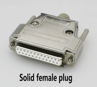 HKM-721043 DB25 Male and Female Connector, Industrial-Grade Solid Gold-Plated, 25-Pin Plug/Sockets with Metal Shell