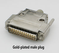 HKM-721043 DB25 Male and Female Connector, Industrial-Grade Solid Gold-Plated, 25-Pin Plug/Sockets with Metal Shell