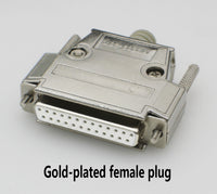 HKM-721043 DB25 Male and Female Connector, Industrial-Grade Solid Gold-Plated, 25-Pin Plug/Sockets with Metal Shell