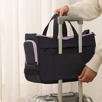 HKM-721043 Large Capacity Multi-Purpose Pet Crossbody Bag - Soft Nylon Design in Navy Blue and Khaki