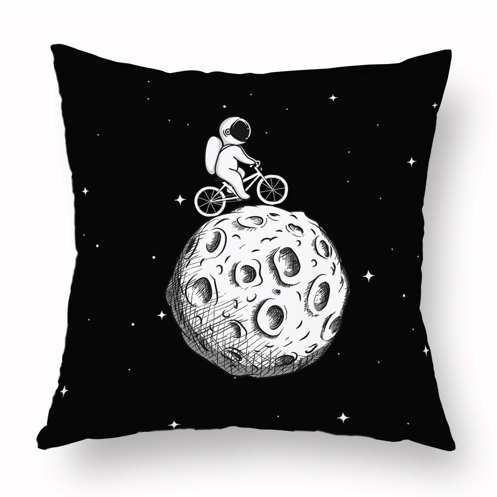 HKM-721235 Cartoon Astronaut Plush Pillowcase - Simple Modern Cushion Cover 45x45 cm