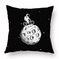 HKM-721235 Cartoon Astronaut Plush Pillowcase - Simple Modern Cushion Cover 45x45 cm