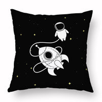 HKM-721235 Cartoon Astronaut Plush Pillowcase - Simple Modern Cushion Cover 45x45 cm