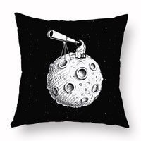 HKM-721235 Cartoon Astronaut Plush Pillowcase - Simple Modern Cushion Cover 45x45 cm