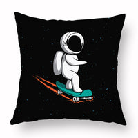 HKM-721235 Cartoon Astronaut Plush Pillowcase - Simple Modern Cushion Cover 45x45 cm