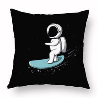 HKM-721235 Cartoon Astronaut Plush Pillowcase - Simple Modern Cushion Cover 45x45 cm