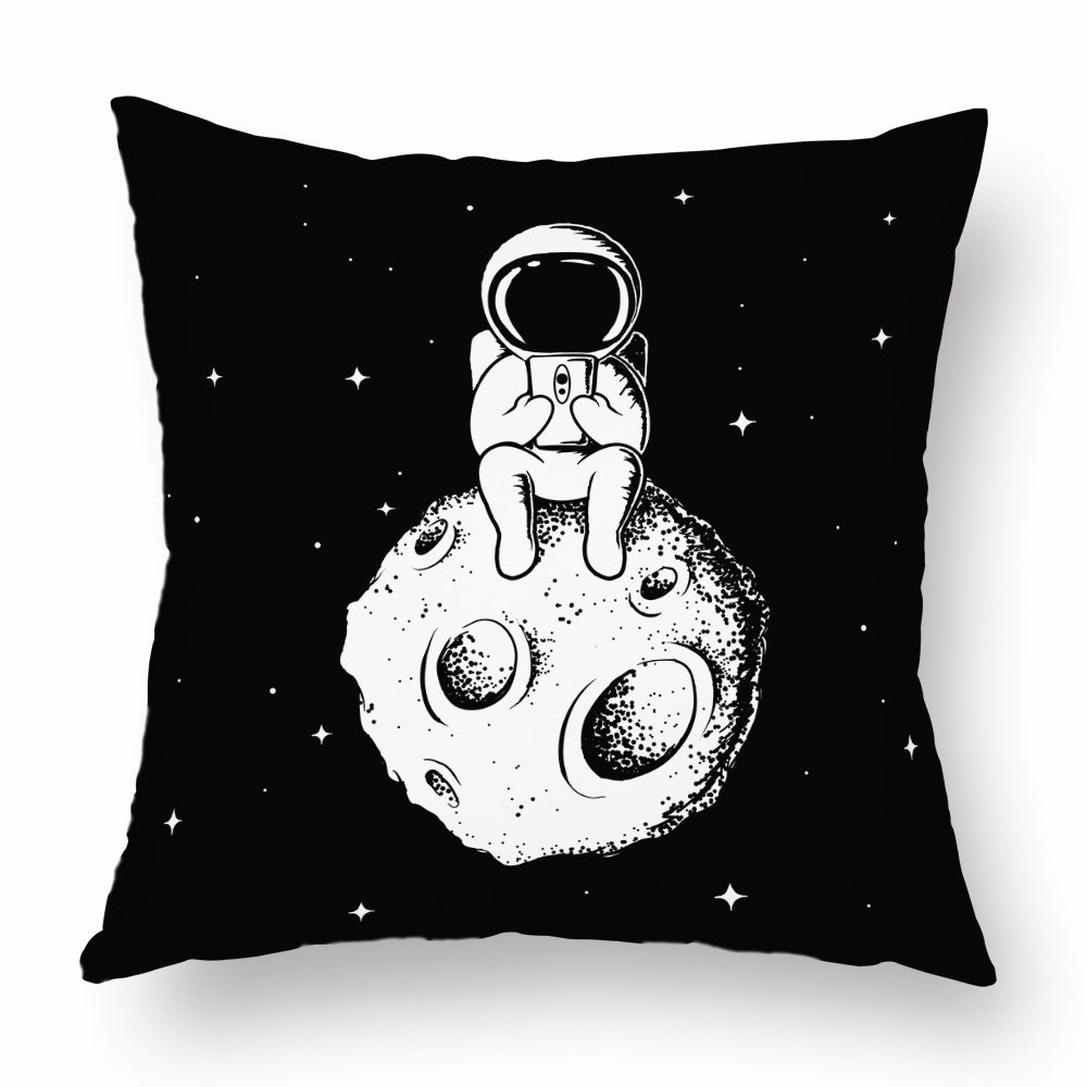 HKM-721235 Cartoon Astronaut Plush Pillowcase - Simple Modern Cushion Cover 45x45 cm