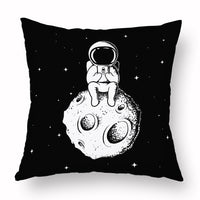 HKM-721235 Cartoon Astronaut Plush Pillowcase - Simple Modern Cushion Cover 45x45 cm