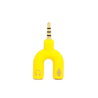 HKM-721235 Colorful 3.5mm Earphone Splitter Adapter for Mobile Phones and Laptops