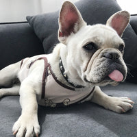 HKM-721299 Bamboo Cotton Casual Cat Costume Vest for Small Dogs and Cats in White and Rice Colors