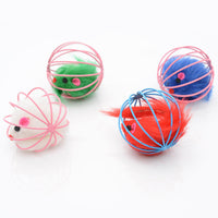 HKM-721299 Wire cage mouse cat toy