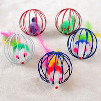 HKM-721299 Wire cage mouse cat toy