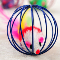HKM-721299 Wire cage mouse cat toy