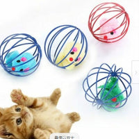 HKM-721299 Wire cage mouse cat toy