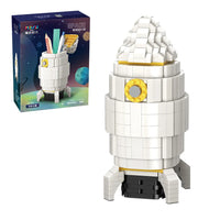 HKM-721427 DIY 2-in-1 Astronaut Pen Holder Building Blocks Set - Space Theme Educational Toy for Ages 8+