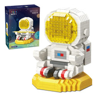 HKM-721427 DIY 2-in-1 Astronaut Pen Holder Building Blocks Set - Space Theme Educational Toy for Ages 8+