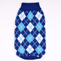 HKM-721427 Knitted Wool Sweater for Small and Medium Dogs in Geometric Diamond Design