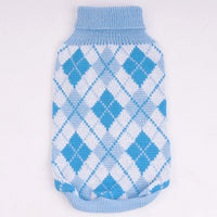 HKM-721427 Knitted Wool Sweater for Small and Medium Dogs in Geometric Diamond Design