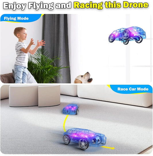 HKM-721491 Remote Control Dual Mode Drone Car - 2 in 1 RC Flying Car with 30 Meters Range