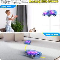 HKM-721491 Remote Control Dual Mode Drone Car - 2 in 1 RC Flying Car with 30 Meters Range