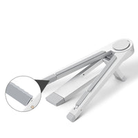 HKM-722067 Universal Adjustable Triangle Stand for Tablets and Mobile Phones - Metal Desktop Holder in Silver