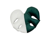 HKM-722067 White Brocade Monstera Lumbar Pillow - Modern Alien Shape Cushion with PP Cotton Filling, 35x38 cm