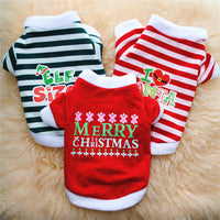 HKM-722259 Christmas Holiday Dog Dress with Hairy Border in Cotton Terry Fabric