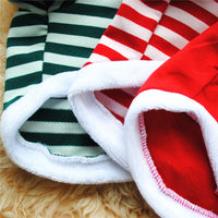 HKM-722259 Christmas Holiday Dog Dress with Hairy Border in Cotton Terry Fabric