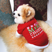 HKM-722259 Christmas Holiday Dog Dress with Hairy Border in Cotton Terry Fabric