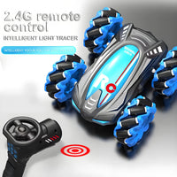 HKM-722259 Remote Control Double-Sided Stunt Car with Chasing Light and Music - 4x4 Electric Vehicle for All Ages