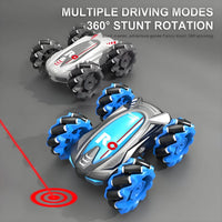 HKM-722259 Remote Control Double-Sided Stunt Car with Chasing Light and Music - 4x4 Electric Vehicle for All Ages