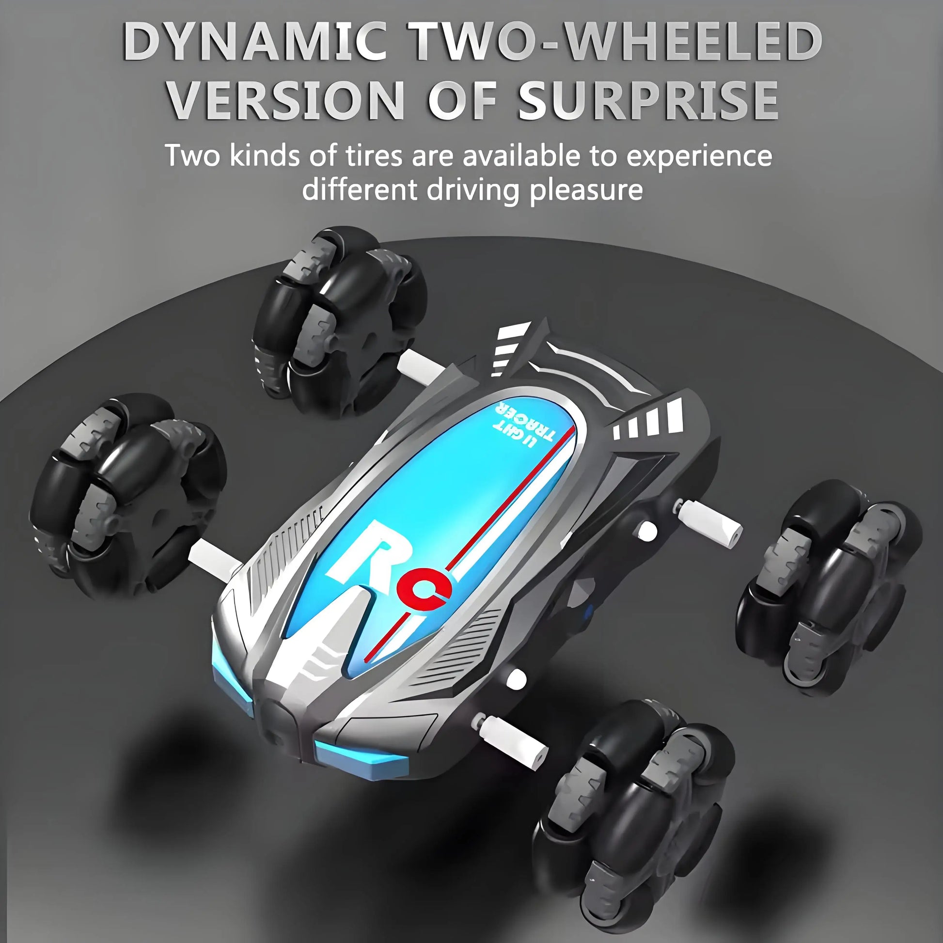 HKM-722259 Remote Control Double-Sided Stunt Car with Chasing Light and Music - 4x4 Electric Vehicle for All Ages