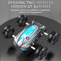 HKM-722259 Remote Control Double-Sided Stunt Car with Chasing Light and Music - 4x4 Electric Vehicle for All Ages