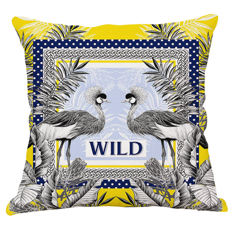 HKM-722387 Cotton Rain Linen Pillowcase - 45x45cm Decorative Cover