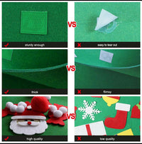 HKM-722451 DIY Felt Christmas Tree with 32 Decorations for Toddlers, Holiday Wall Hanging Ornament Set