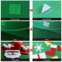 HKM-722451 DIY Felt Christmas Tree with 32 Decorations for Toddlers, Holiday Wall Hanging Ornament Set