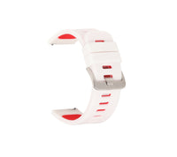 HKM-722515 Two-Color Silicone Watch Band for 20mm and 22mm Straps