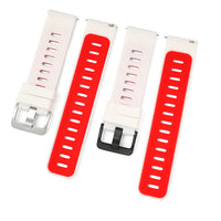HKM-722515 Two-Color Silicone Watch Band for 20mm and 22mm Straps