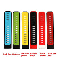 HKM-722515 Two-Color Silicone Watch Band for 20mm and 22mm Straps