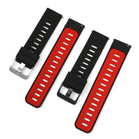 HKM-722515 Two-Color Silicone Watch Band for 20mm and 22mm Straps