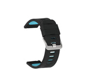 HKM-722515 Two-Color Silicone Watch Band for 20mm and 22mm Straps